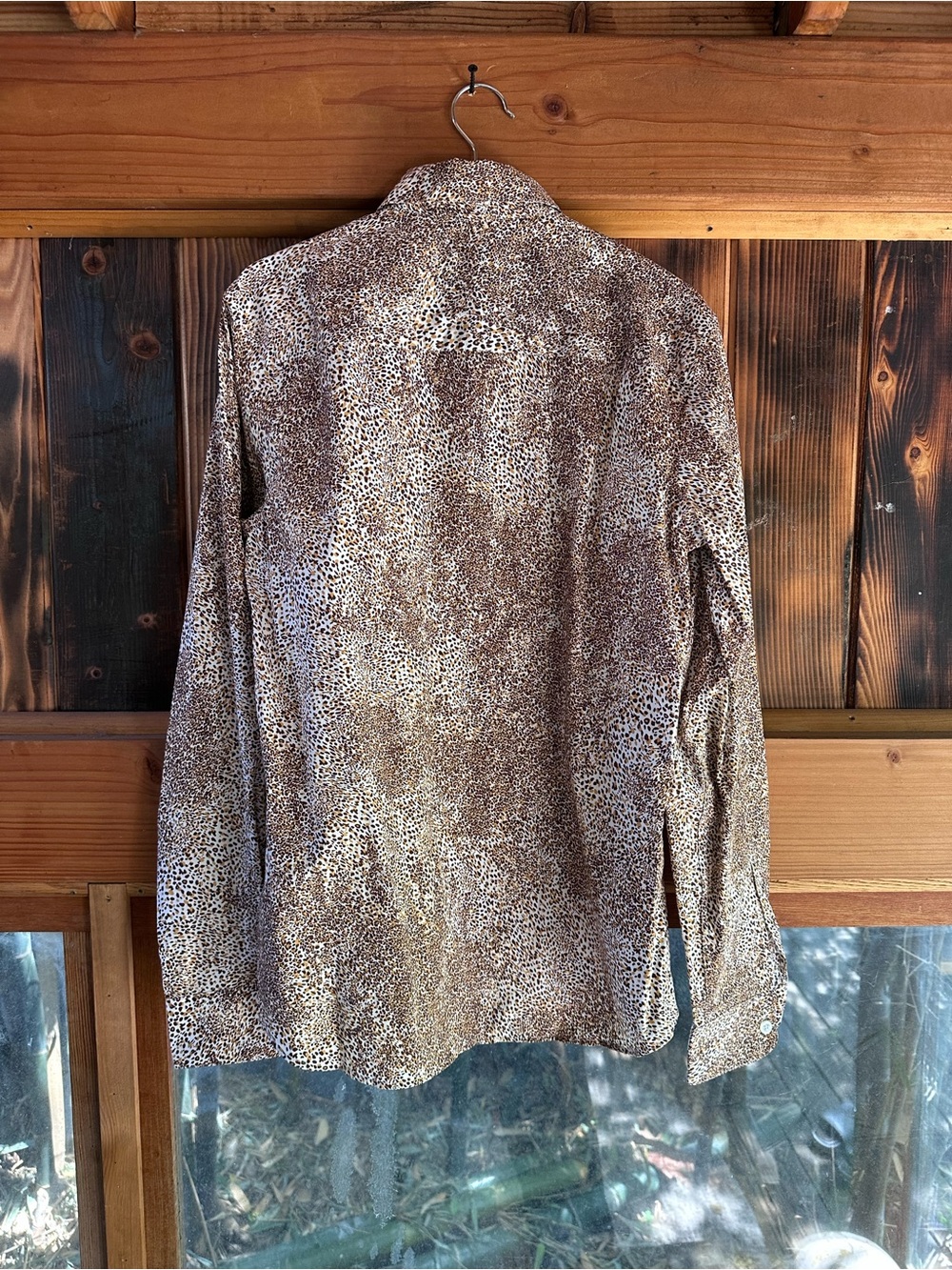 Aris Men’s Speckled Brown Button-Front Shirt Jacket - Picture 4 of 5